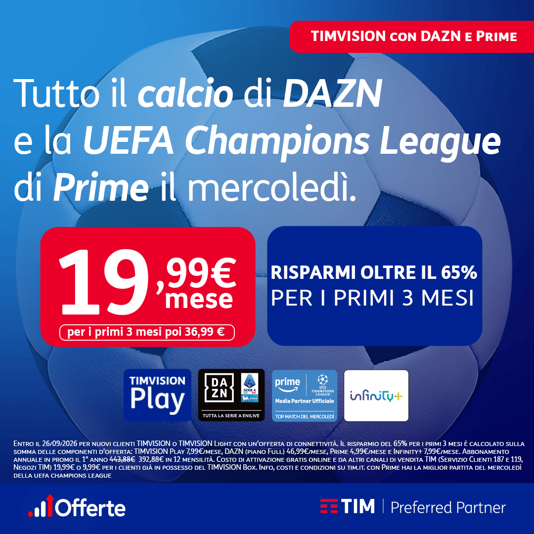 Offerta TIMVISION con DAZN e Prime